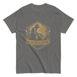 Papa Beekeeper t-shirt with beekeeper graphic.