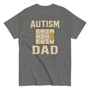 Autism Dad T-shirt with puzzle design
