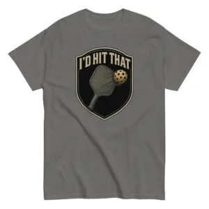 Gray T-shirt with pickleball design