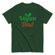 Green T-shirt with 'Vegan Dad' design