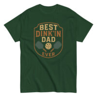 Green t-shirt with 'Best Dink'in Dad' design