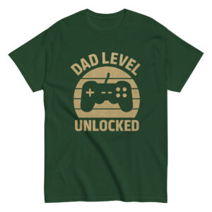 Dad Level Unlocked gaming t-shirt