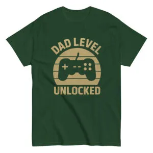 Dad Level Unlocked gaming t-shirt