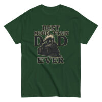 Green T-shirt: Best Model Train Dad Ever design
