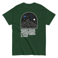Green astronomy shirt with dad love message.