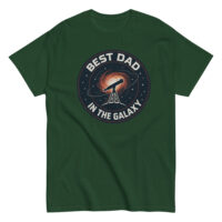 Green shirt, Best Dad in the Galaxy graphic