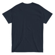 Navy blue short-sleeve t-shirt, back view
