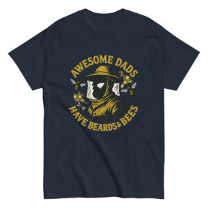 T-shirt with bee-themed awesome dads design.