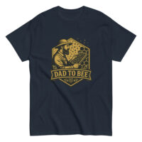 Navy t-shirt with dad bee graphic design