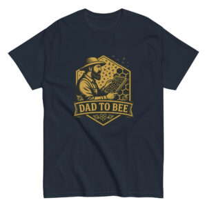 Navy t-shirt with dad bee graphic design