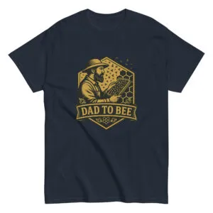 Navy t-shirt with dad bee graphic design