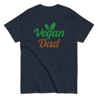 Navy T-shirt with 'Vegan Dad' design