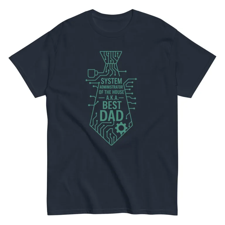 Best Dad circuit board tie T-shirt design.