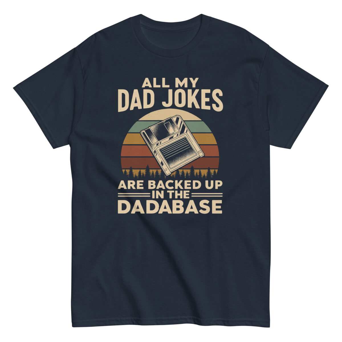 T-shirt with dad jokes pun design.
