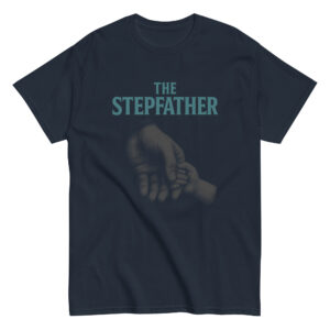 Navy t-shirt with 'The Stepfather' design.