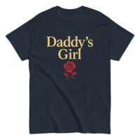 Daddy's Girl t-shirt with red rose design.