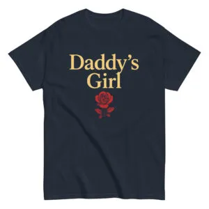 Daddy's Girl t-shirt with red rose design.