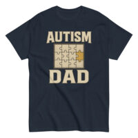 Autism Dad shirt with puzzle design