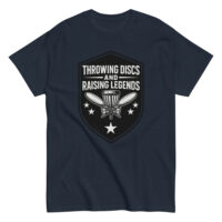 Disc golf T-shirt with motivational design