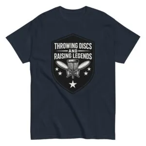 Disc golf T-shirt with motivational design