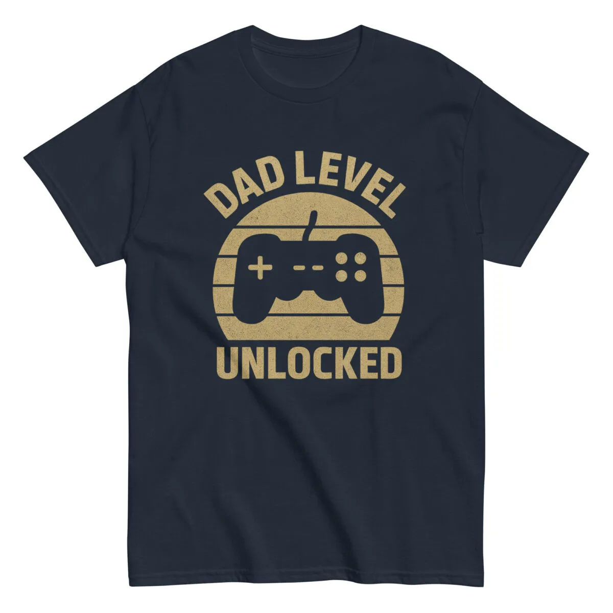 T-shirt with 'Dad Level Unlocked' and game controller