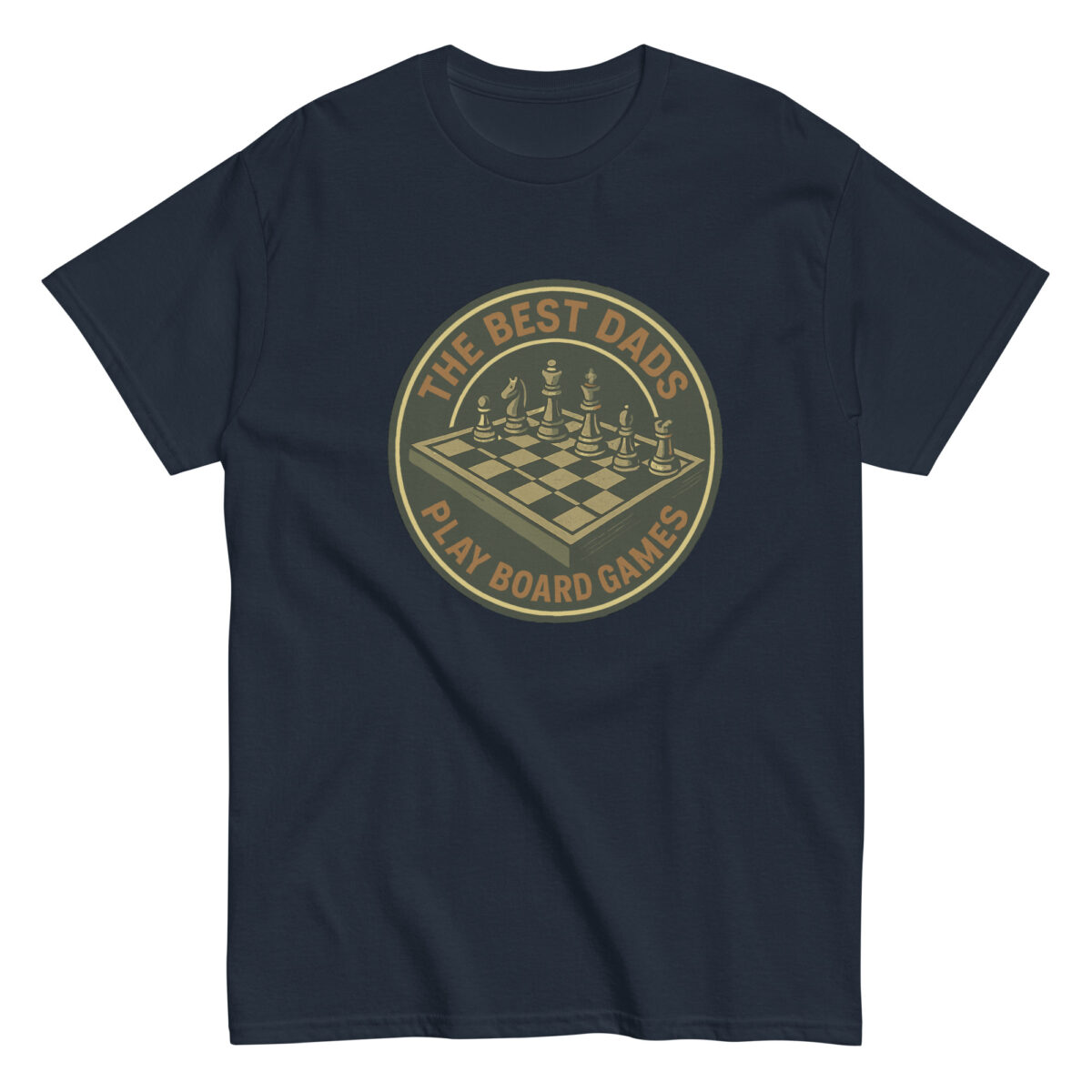 T-shirt with chess and board games design.
