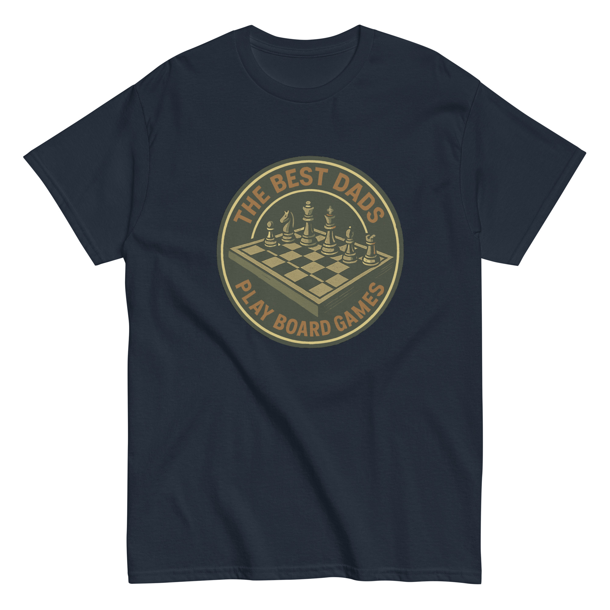 T-shirt with chess and board games design.
