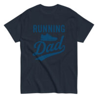 Navy t-shirt with 'Running Dad' slogan