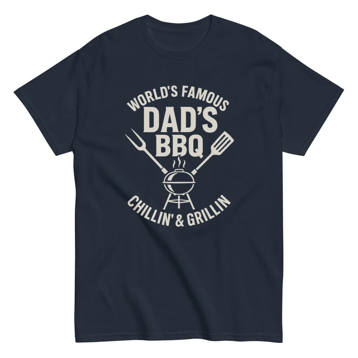 T-shirt with World's Famous Dad's BBQ design.