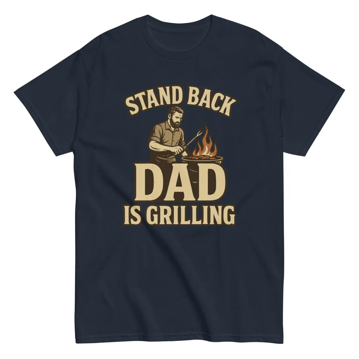 Dad grilling graphic t-shirt design