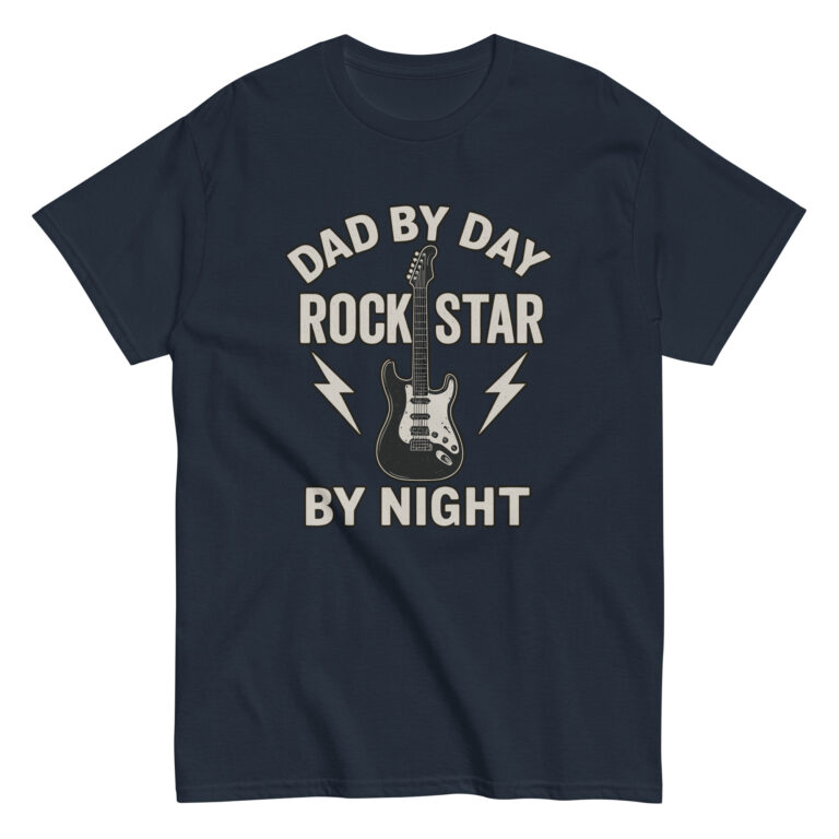 T-shirt with guitar and funny dad slogan