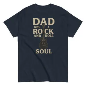T-shirt with guitar design, 'Rock and Roll' theme