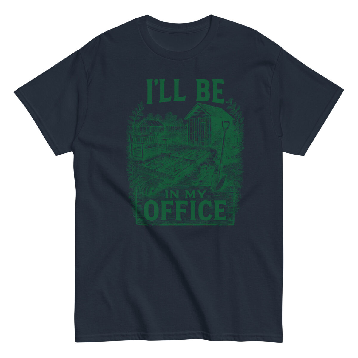 T-shirt with garden-themed quote and design.