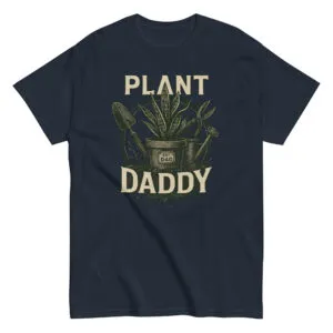 Navy T-shirt with 'Plant Daddy' design