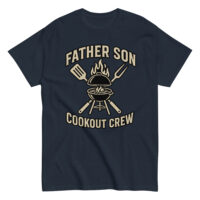 Father son cookout crew graphic t-shirt