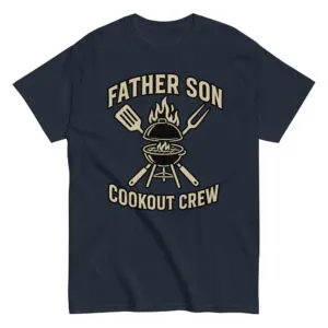 Father son cookout crew graphic t-shirt
