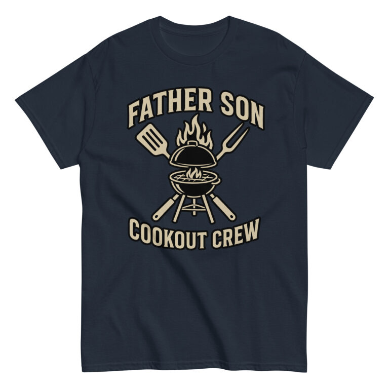 Father son cookout crew graphic t-shirt