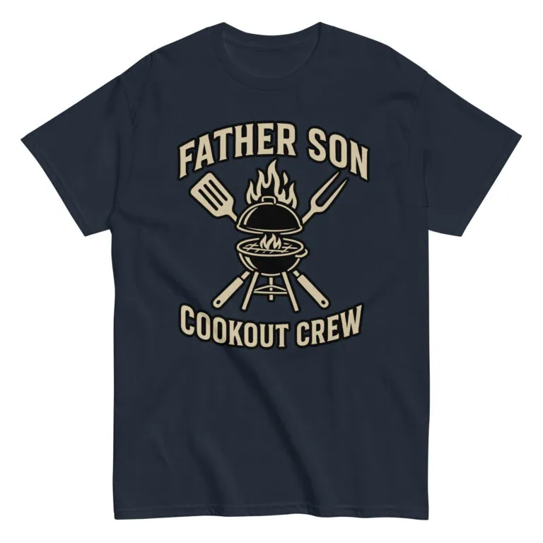 Father son cookout crew graphic t-shirt