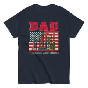 Dad tools shirt with American flag background