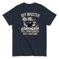 DIY Master graphic t-shirt with tools illustration.