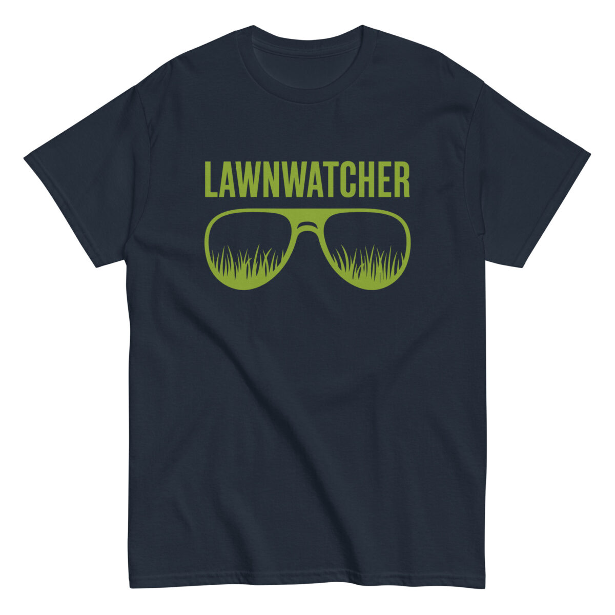 Lawnwatcher t-shirt with grass sunglasses design