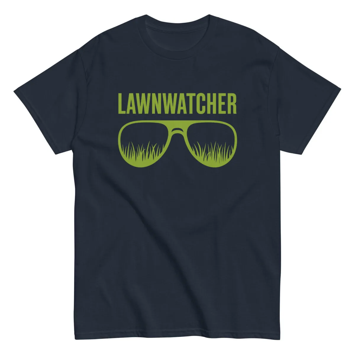 Lawnwatcher t-shirt with grass sunglasses design