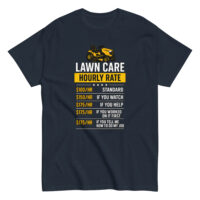 Lawn care rates humorous T-shirt design