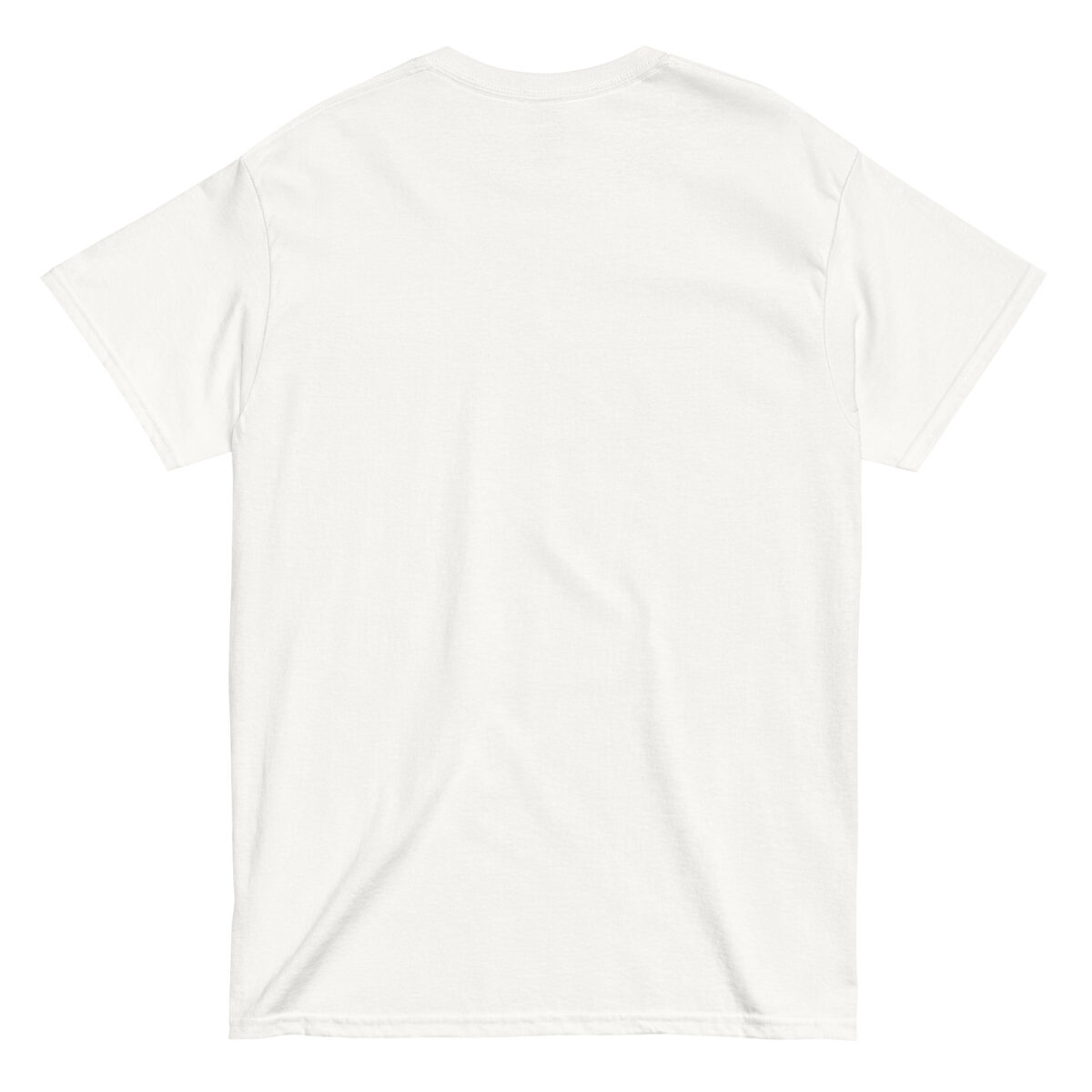 Back view of plain white T-shirt