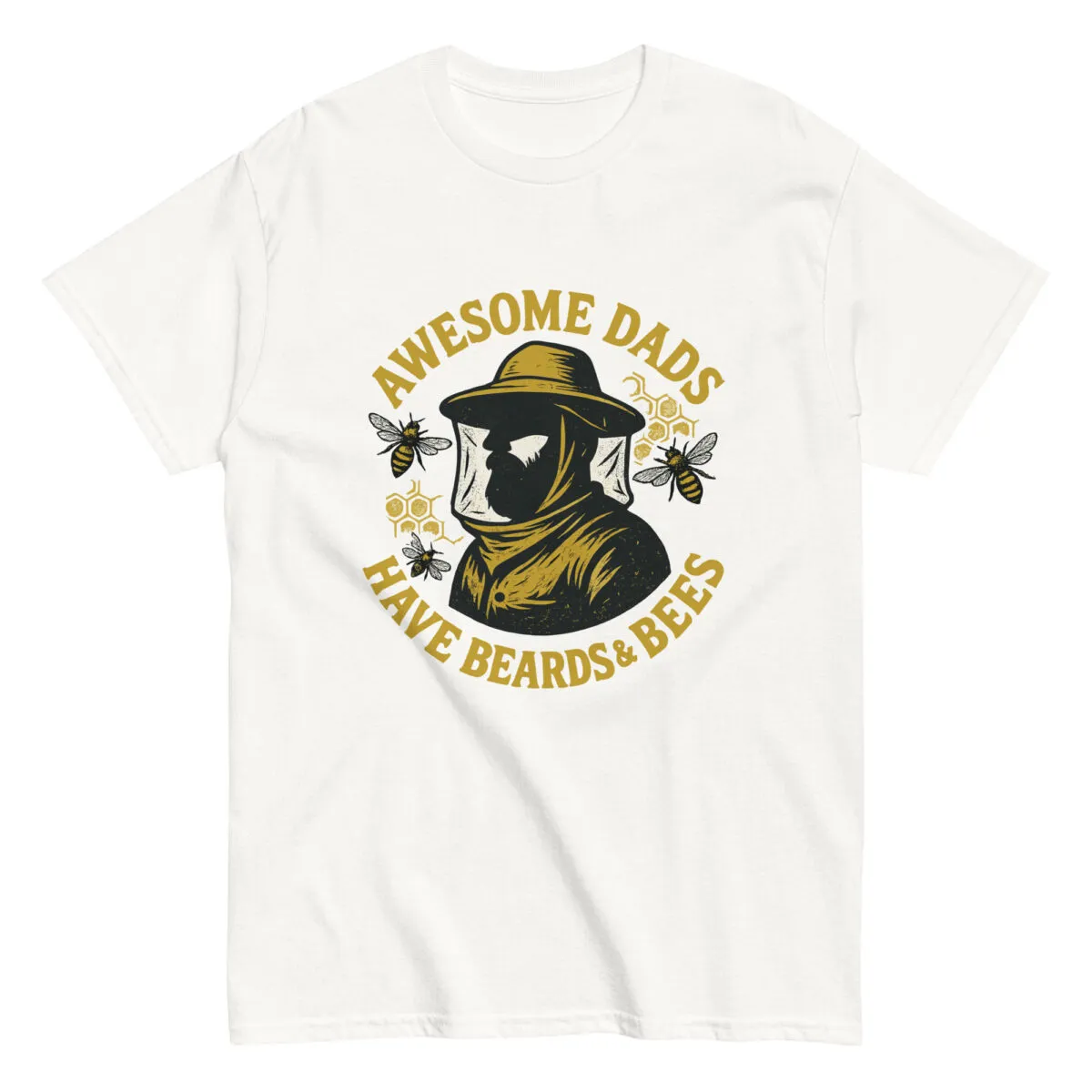 T-shirt with Awesome Dads Beards Bees design