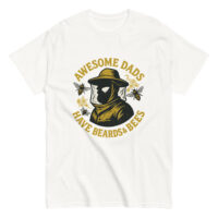 T-shirt with Awesome Dads Beards Bees design