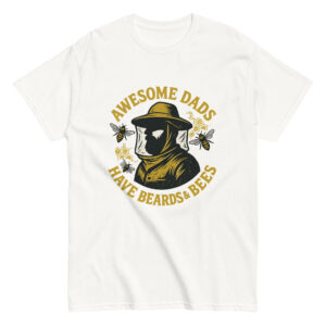 T-shirt with Awesome Dads Beards Bees design