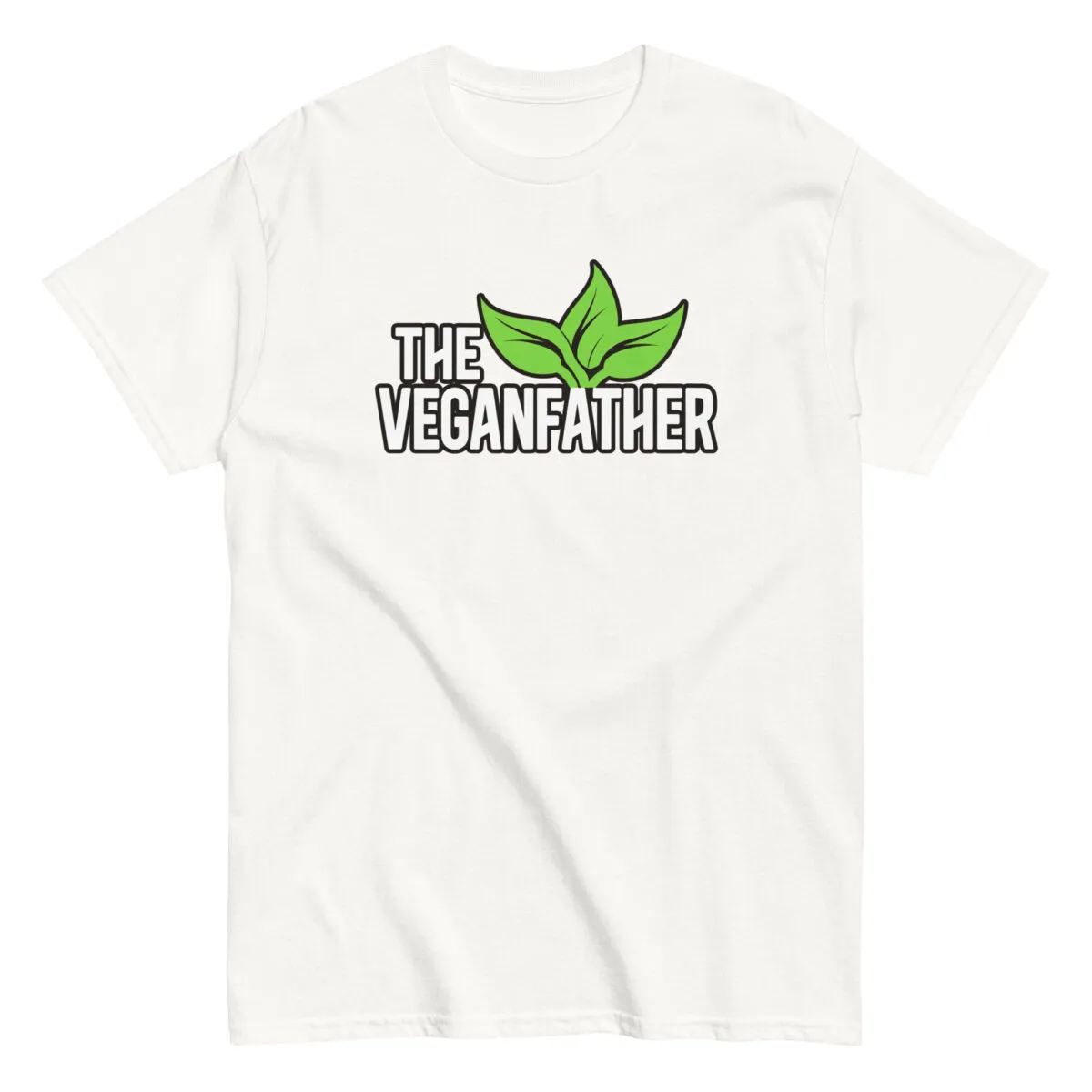 White T-shirt with 'The Veganfather' design