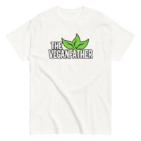 White T-shirt with 'The Veganfather' design