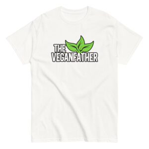 White T-shirt with 'The Veganfather' design